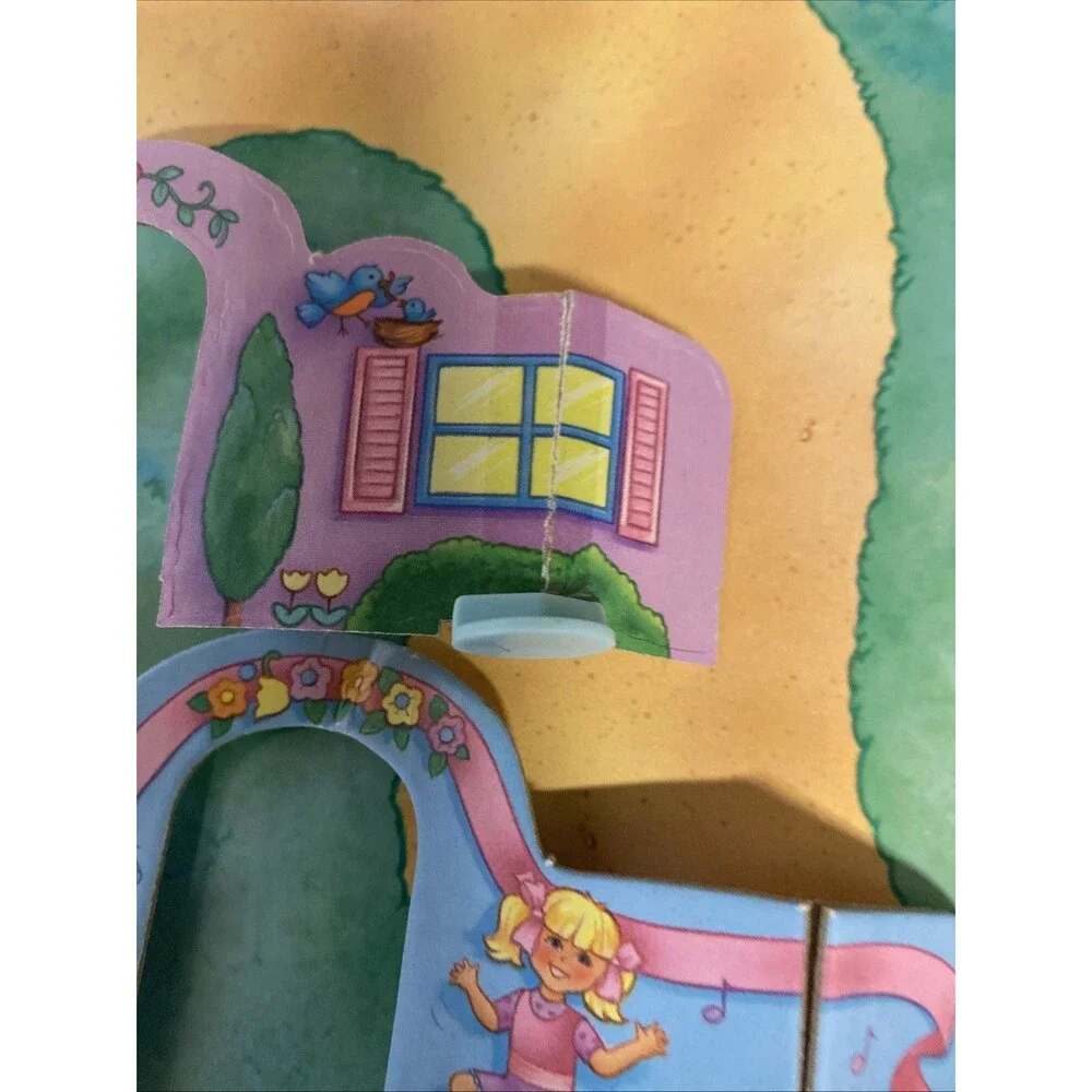 Vintage Polly Pocket Doll Party Board Game RoseArt 1994, Incomplete